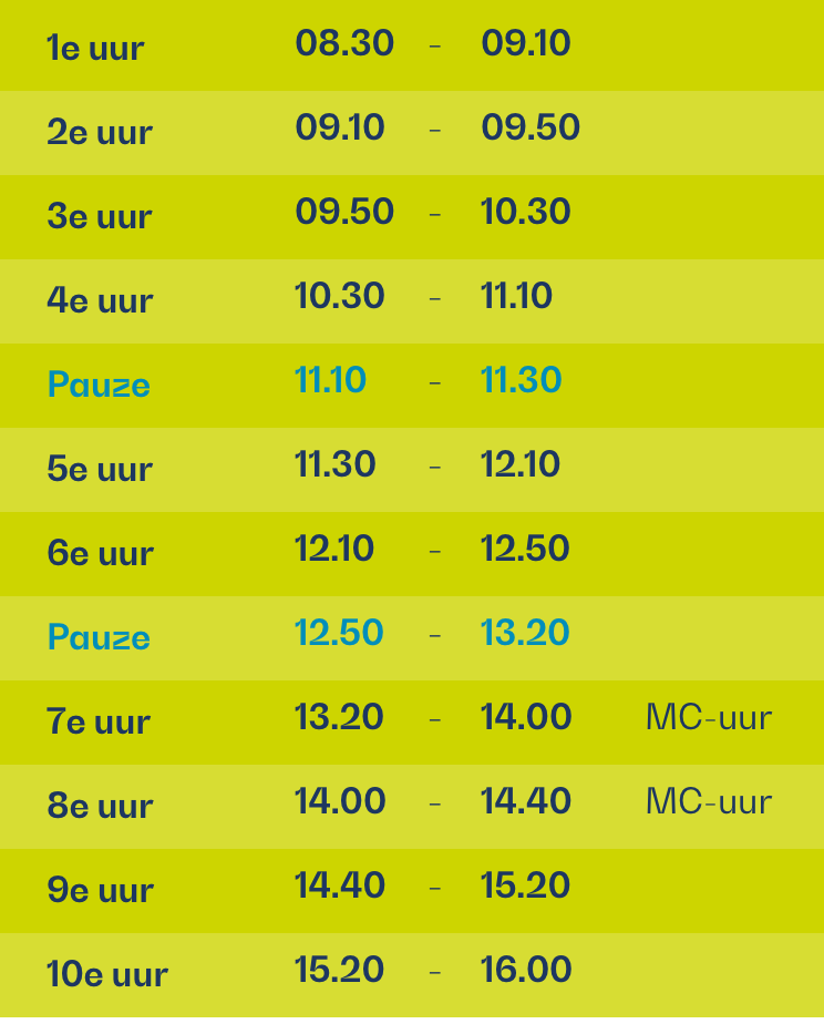 Schooltijden